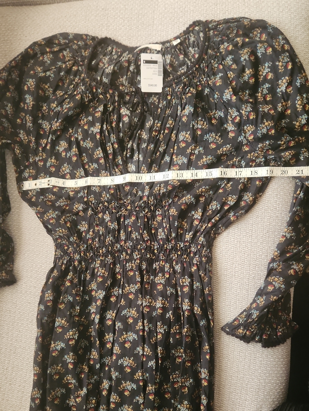 DOEN Delfina Smocked Midi Dress In Floral Print - Picture 5 of 5